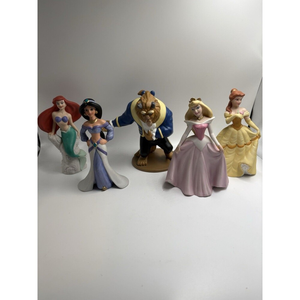Vintage Disney Set Of 5 Ceramic Princess Figurines